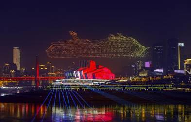 《无人机表演喜迎春》 组照6 作者:綦波